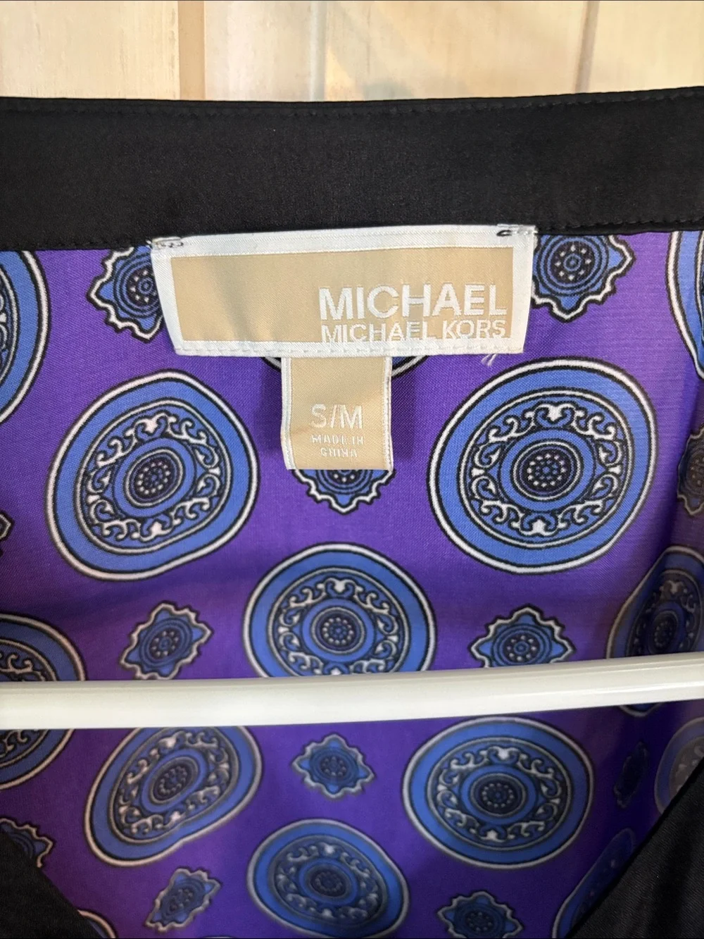 Michael Kors Purple Paisley-Print V-Neck Tunic